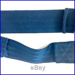 Vintage 90s Airplane Seat Belt blue silver belt buckle grunge steam punk gift