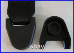 Vintage Wrinkle Lid Black Seat Belts(2) + Deluxe Retrofit Kit 60 Fits Mopars